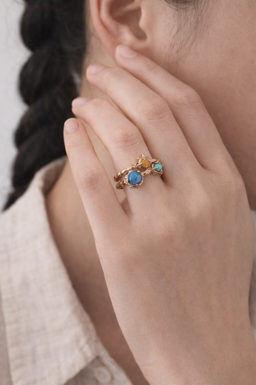 Starry Night Gemstone Ring