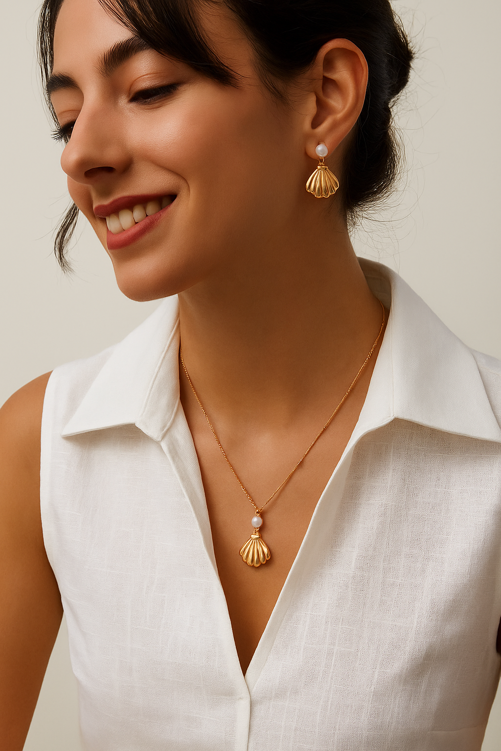 Shell Pearl Jewelry Set — A Touch of Ocean Elegance