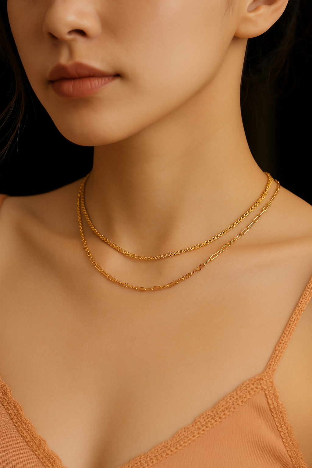 Double-Layer Sterling Silver Necklace