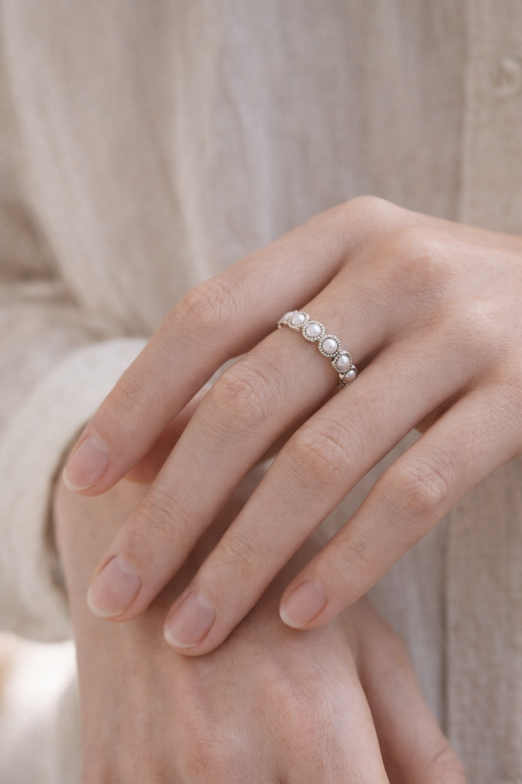 Vintage Pearl Band Ring