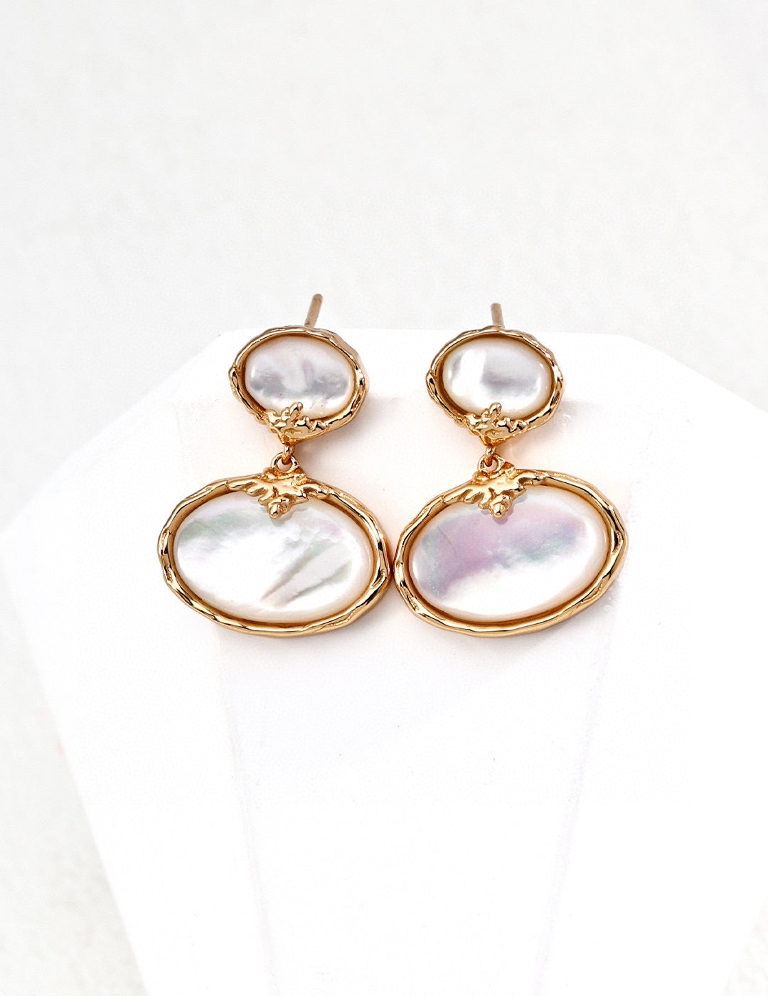 Moonlight Vintage Mother-of-Pearl Earrings and Necklace