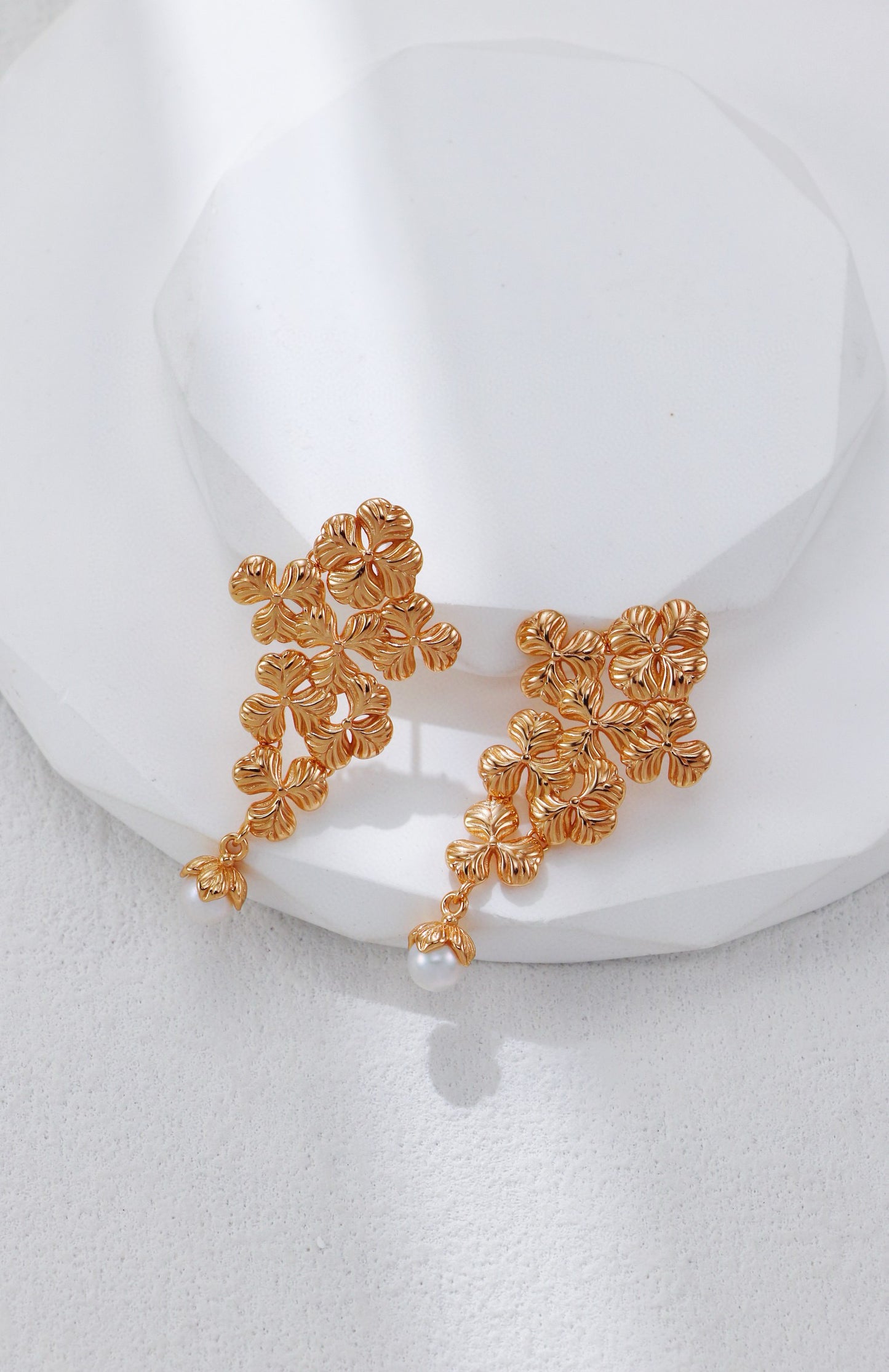 Starlight Garden S925 silver pearl necklace and earrings