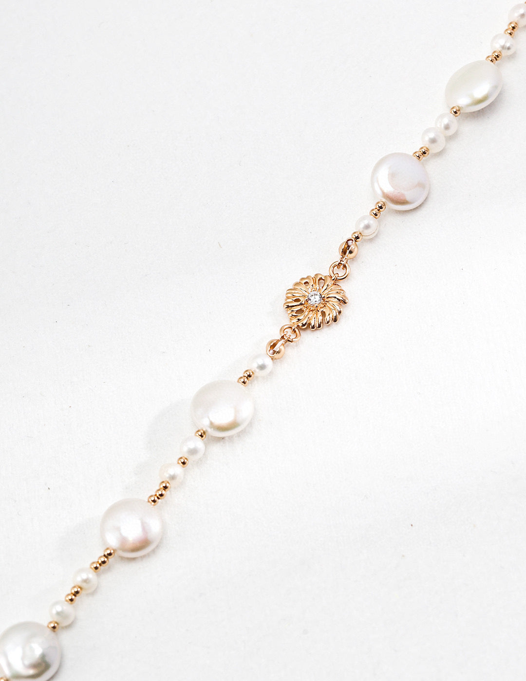 Sun Pearl Garden necklace and earrings