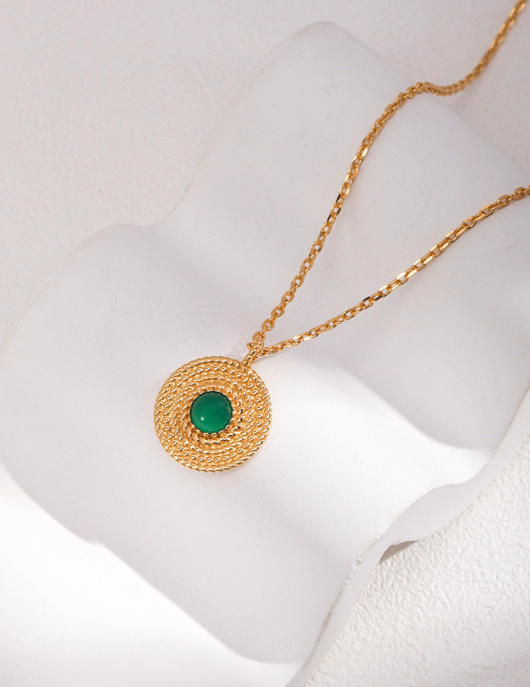 Green Chalcedony Jewelry Set – Holiday Edition