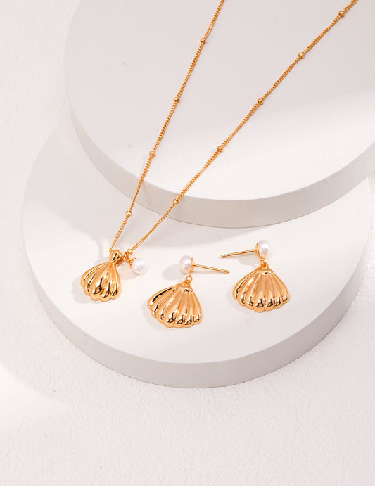 Shell Pearl Jewelry Set — A Touch of Ocean Elegance