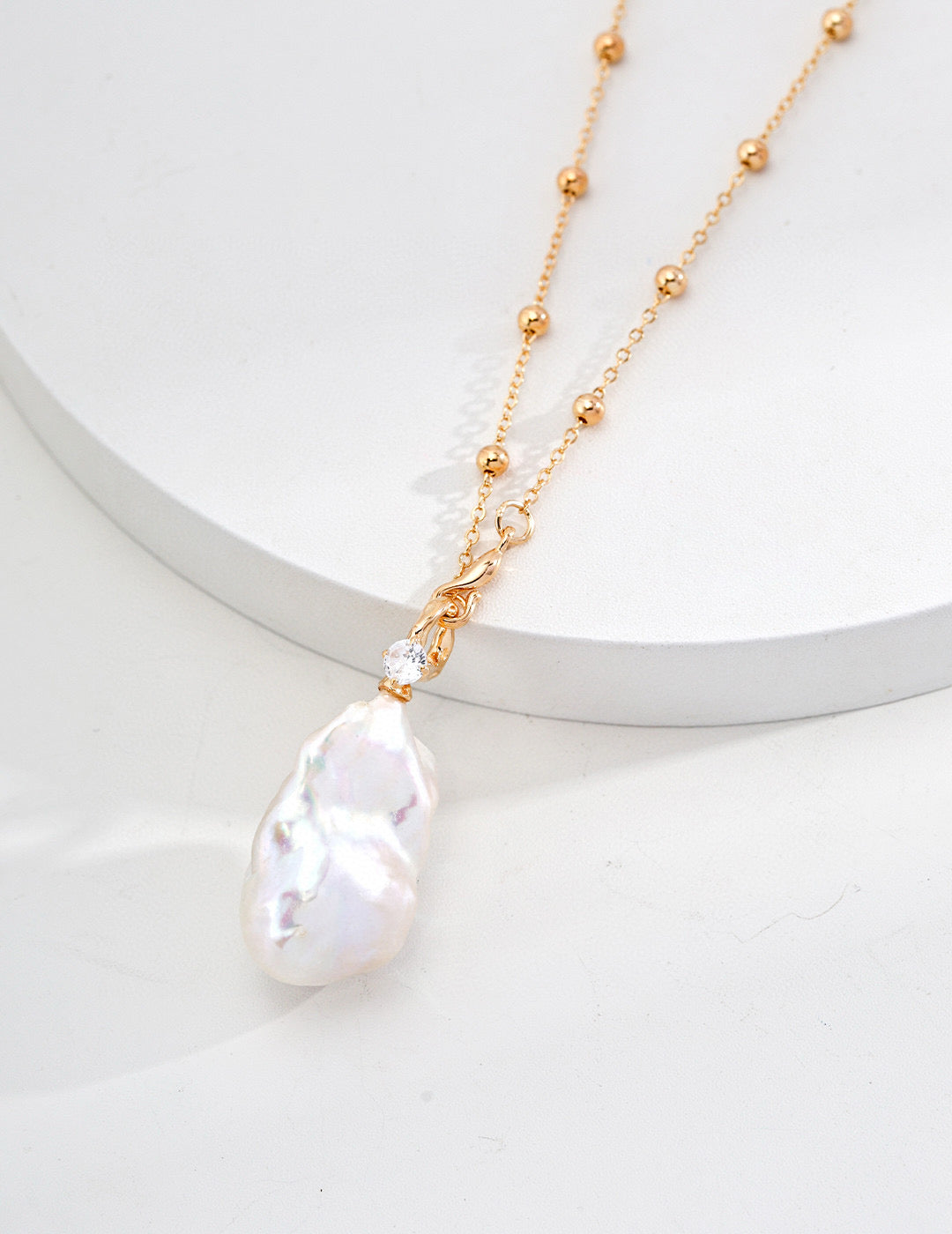 Celeste “Baroque Pearl Drop necklace