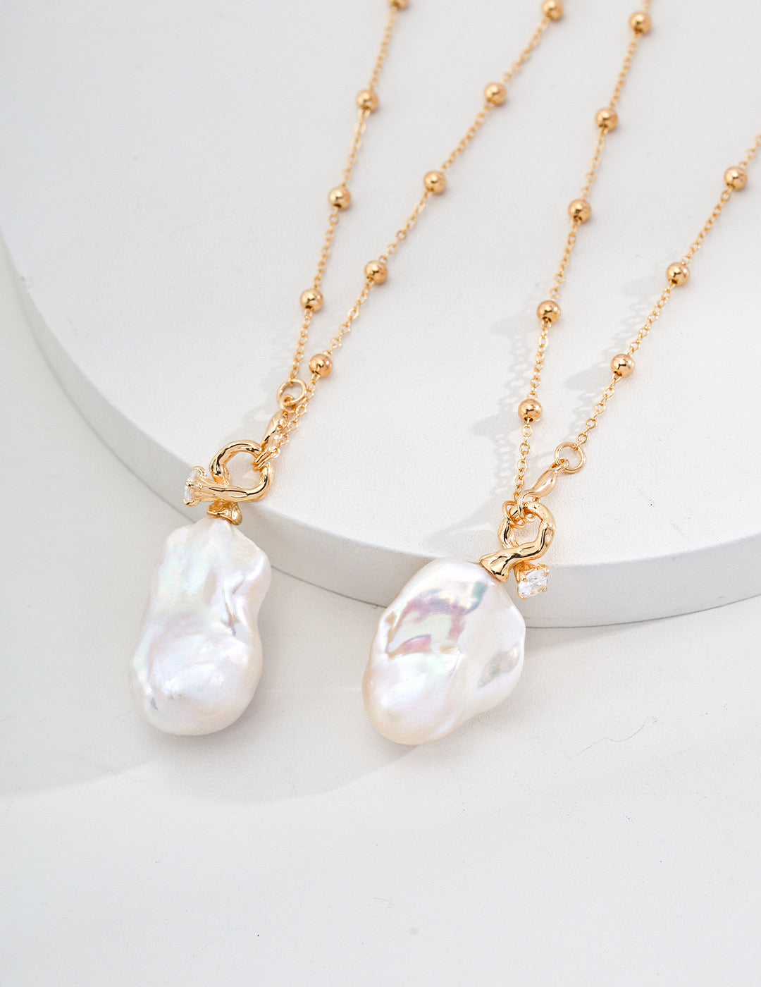 Celeste “Baroque Pearl Drop necklace