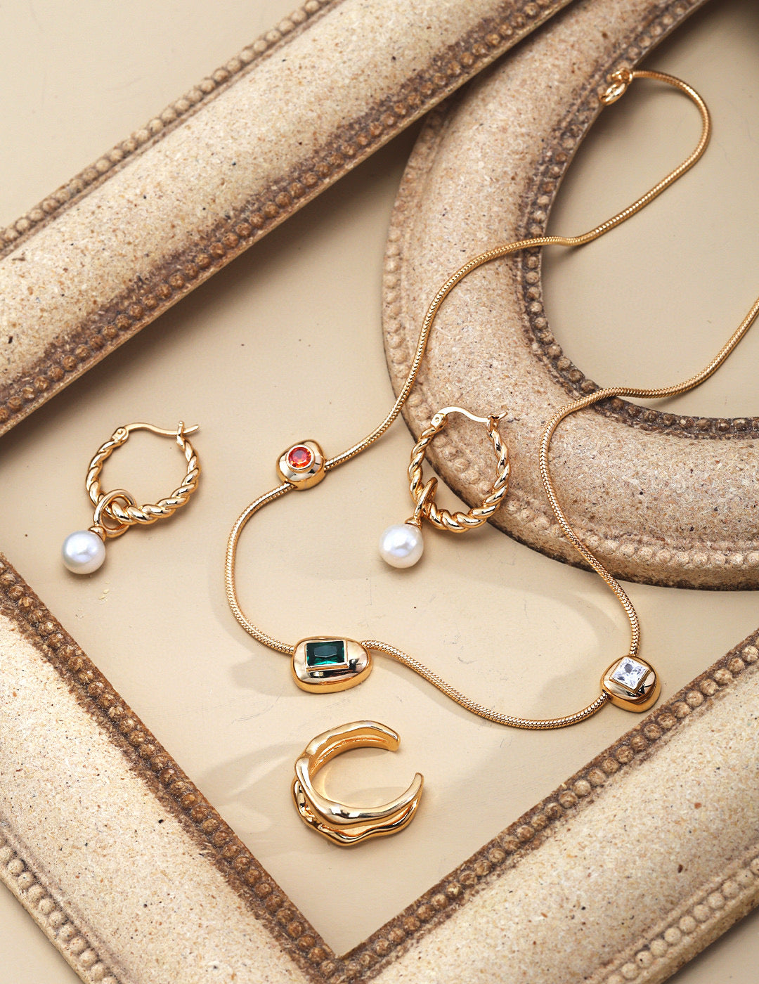 Twisted Pearl Drop Hoops – 2-in-1 elegance for every moment