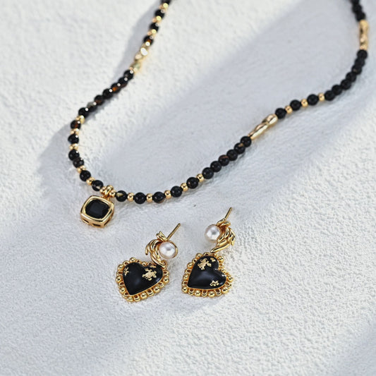 Vintage Heart Pearl Earrings — Elegant, Playful, and Timeless