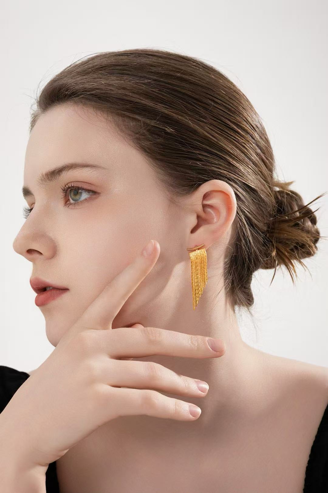 S925 silver detachable vintage earrings