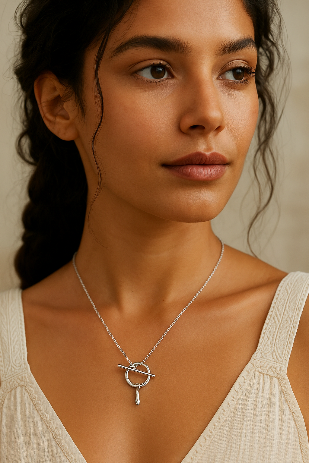 Organic Loop Pendant Necklace — Modern, Sculptural, and Timeless