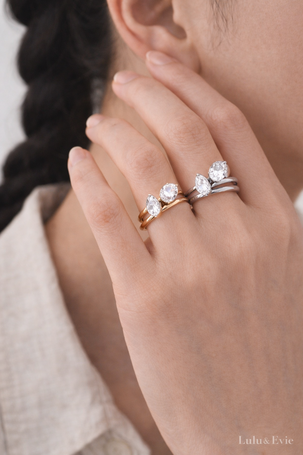 Twin Light Open Ring