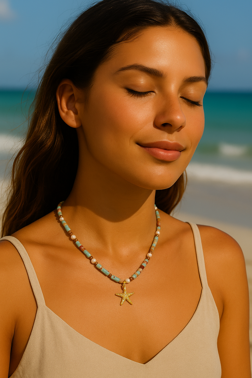 Vintage Silver Starfish Necklace