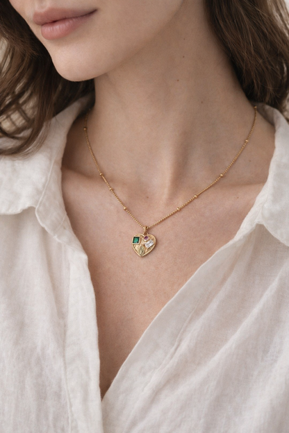 Vintage Heart Charm Necklace