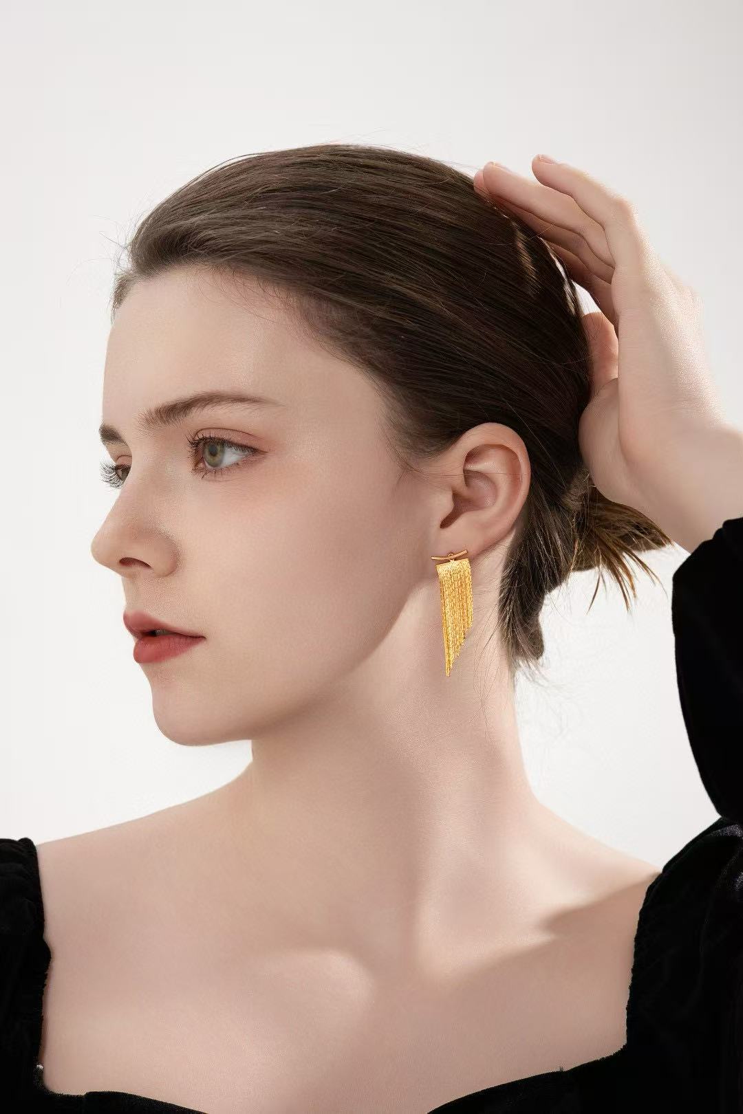 S925 silver detachable vintage earrings