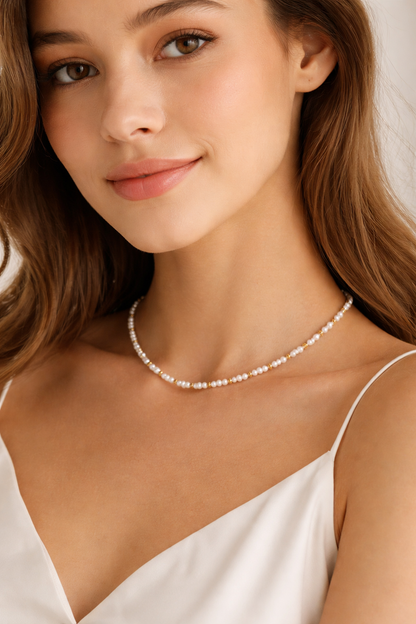 Vintage Gold Freshwater Pearl Necklace