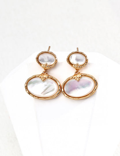 Moonlight Vintage Mother-of-Pearl Earrings and Necklace
