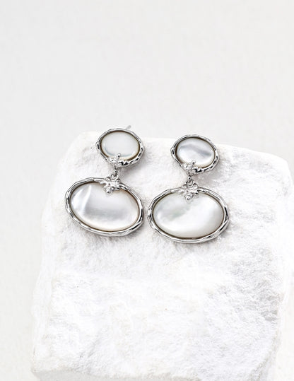 Moonlight Vintage Mother-of-Pearl Earrings and Necklace