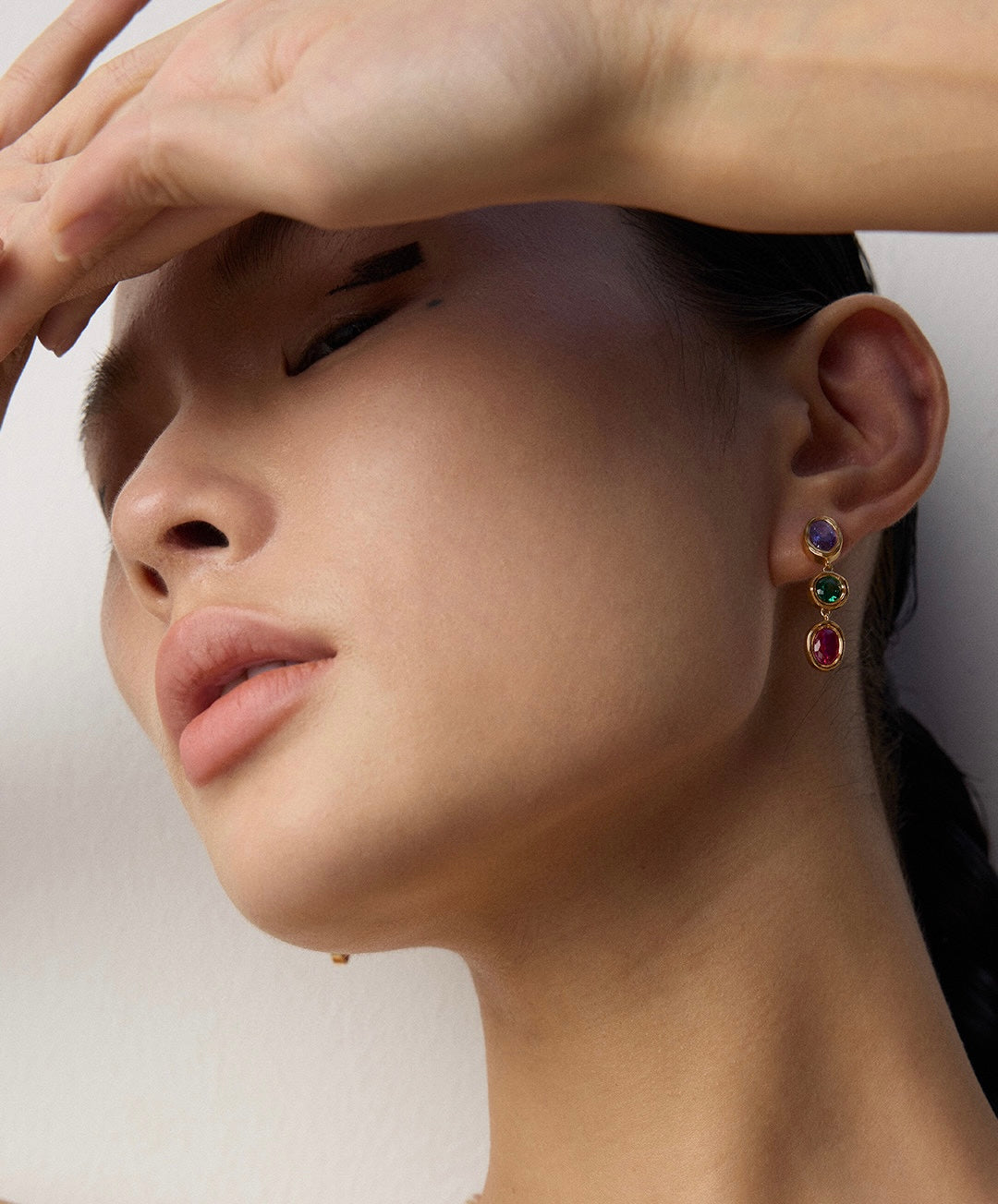S925 Silver/gold plated/Colored zircon bracelet, earrings