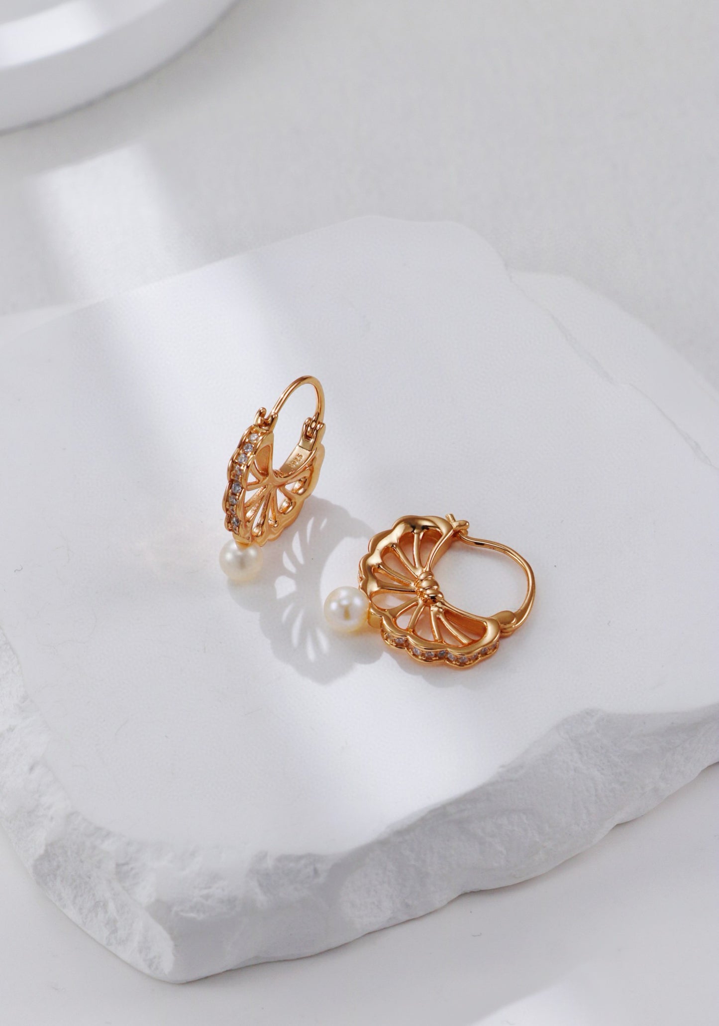 Tassel Belle Feather Series Pearl Necklace and Earrings