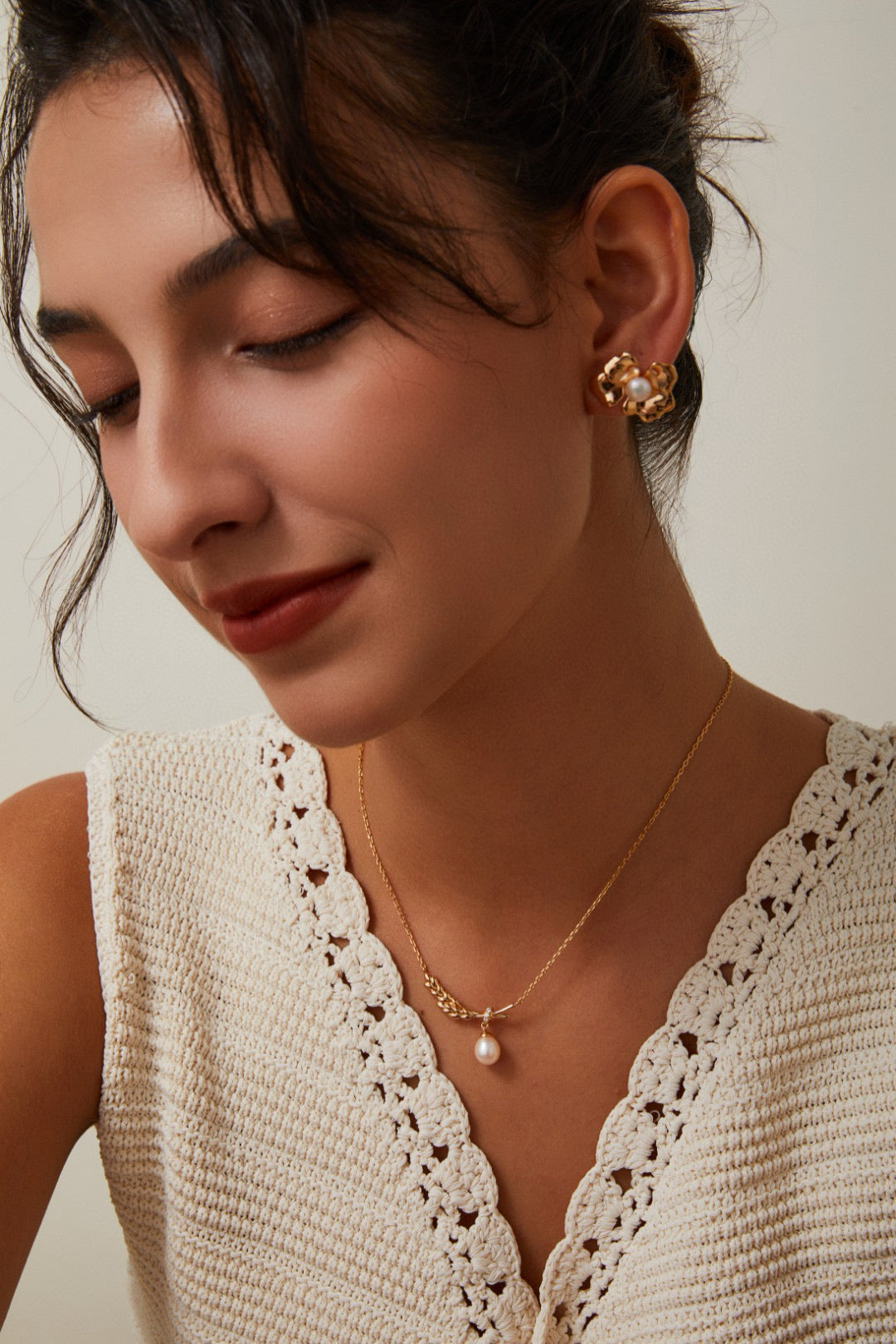 Wheat Whisper Pearl Necklace