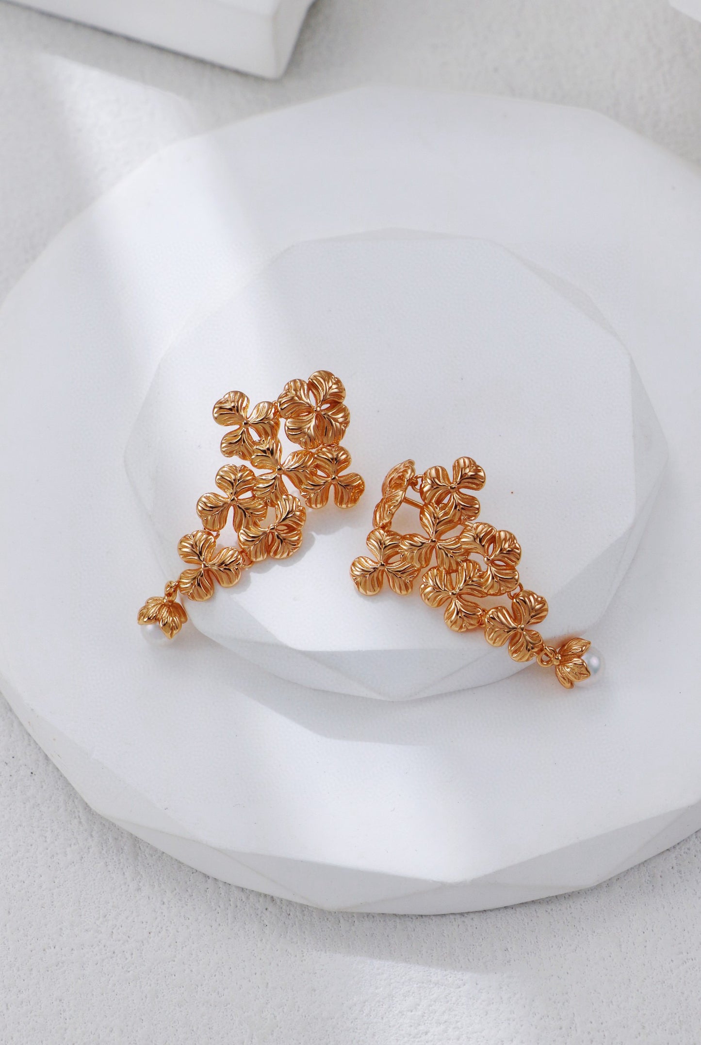 Starlight Garden S925 silver pearl necklace and earrings