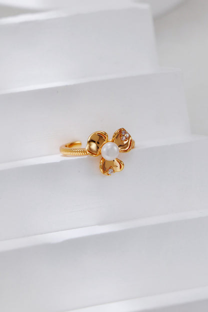 Pearl Blossom necklace earrings and ring
