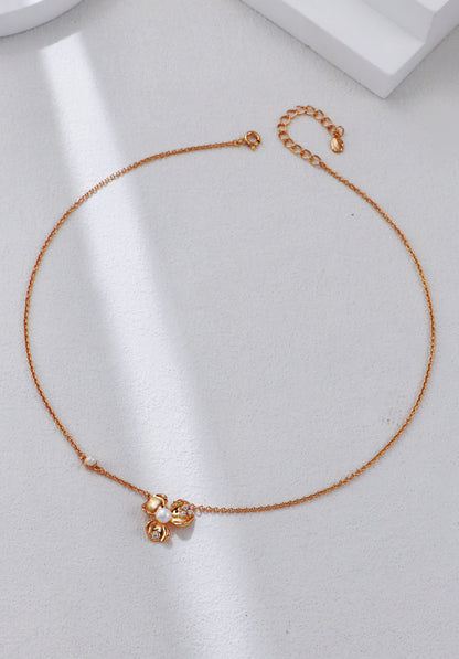 Pearl Blossom necklace earrings and ring