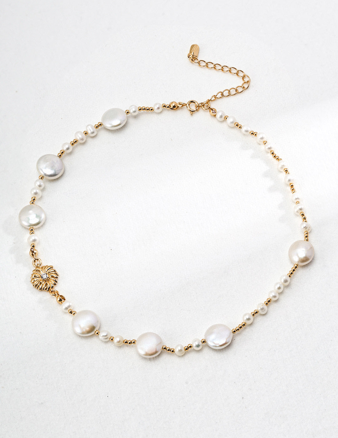 Sun Pearl Garden necklace and earrings