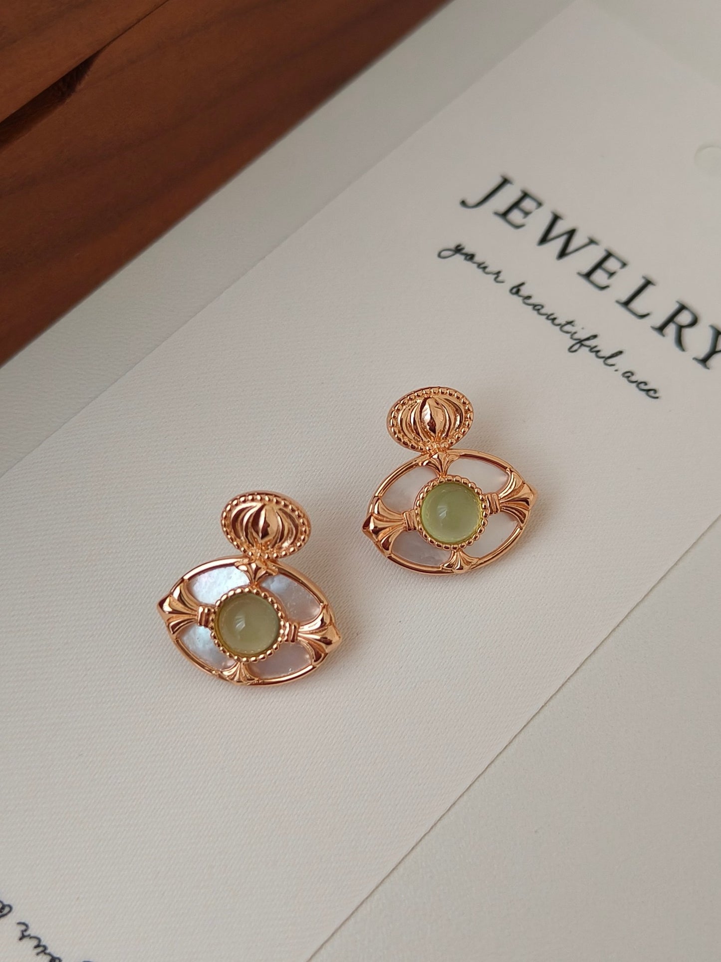 Timeless Grace in Green – S925 Silver & 18K Gold Vermeil Jewelry Set