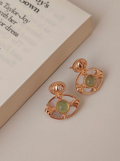 Timeless Grace in Green – S925 Silver & 18K Gold Vermeil Jewelry Set