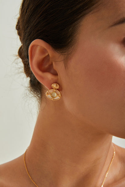 Timeless Grace in Green – S925 Silver & 18K Gold Vermeil Jewelry Set