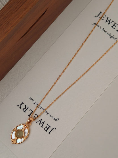 Timeless Grace in Green – S925 Silver & 18K Gold Vermeil Jewelry Set