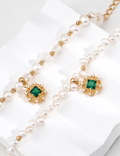 Elegant French Court Pearl Set — Short English Ad Copy