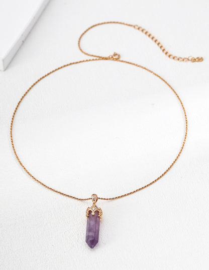 Amethyst Crystal Pendant Necklace — Grace, Calm, and Inner Light