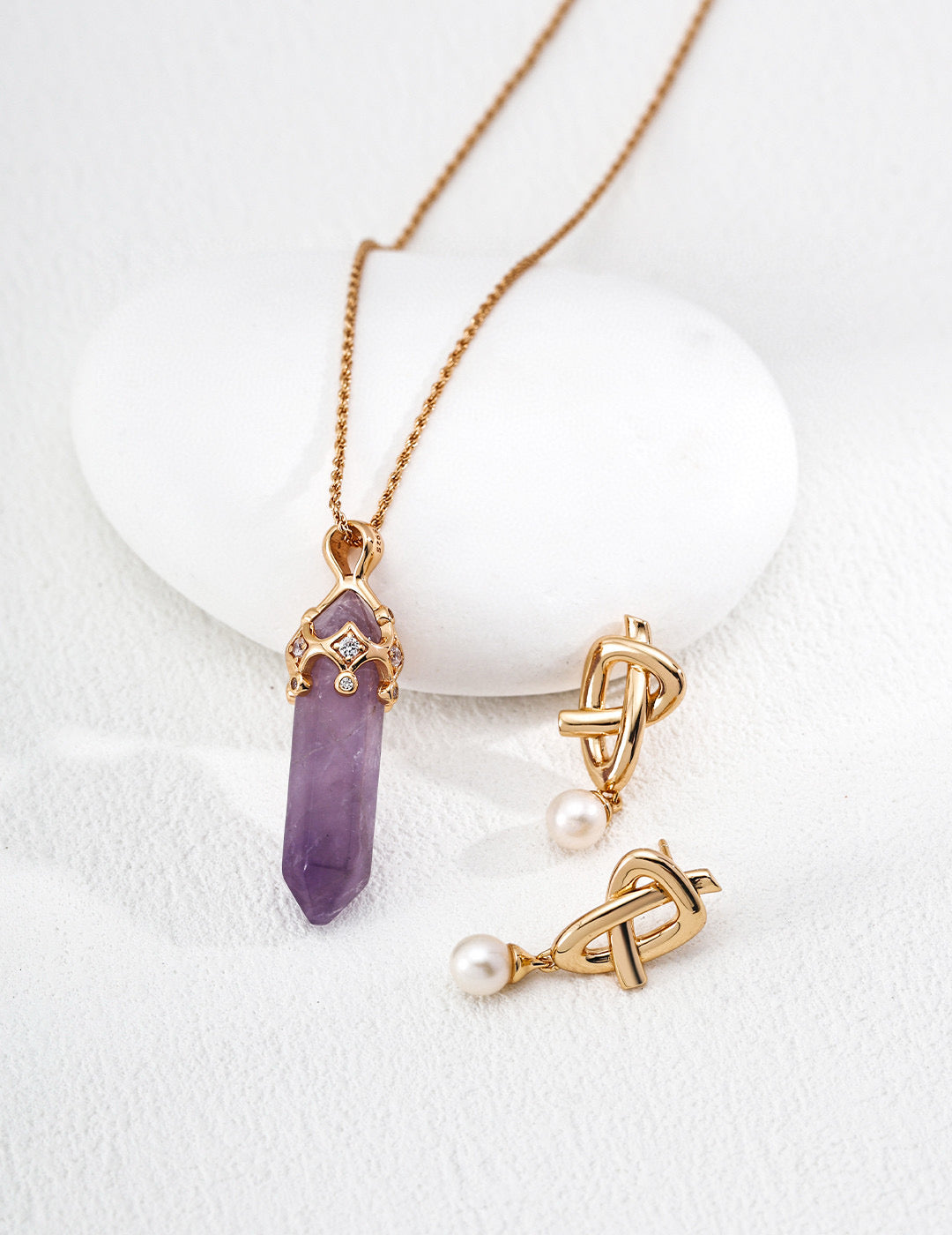 Amethyst Crystal Pendant Necklace — Grace, Calm, and Inner Light