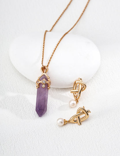 Amethyst Crystal Pendant Necklace — Grace, Calm, and Inner Light