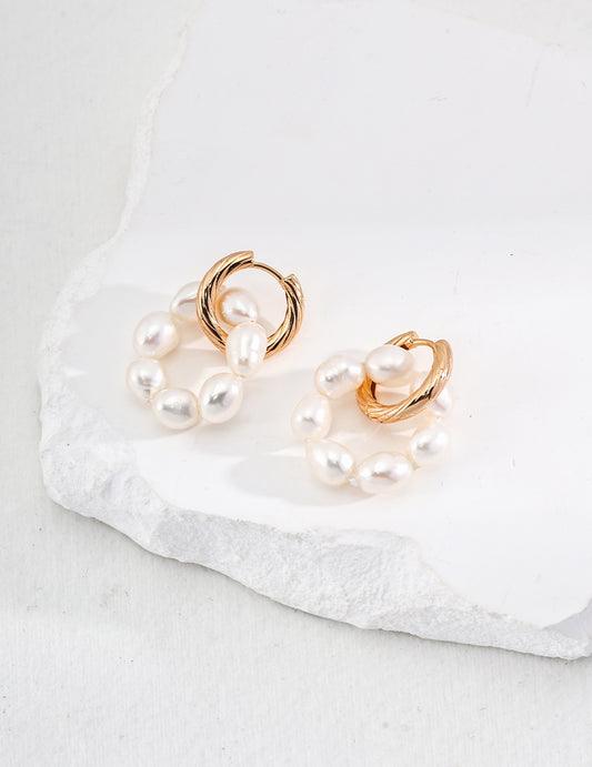 Golden Pearl Convertible Earrings