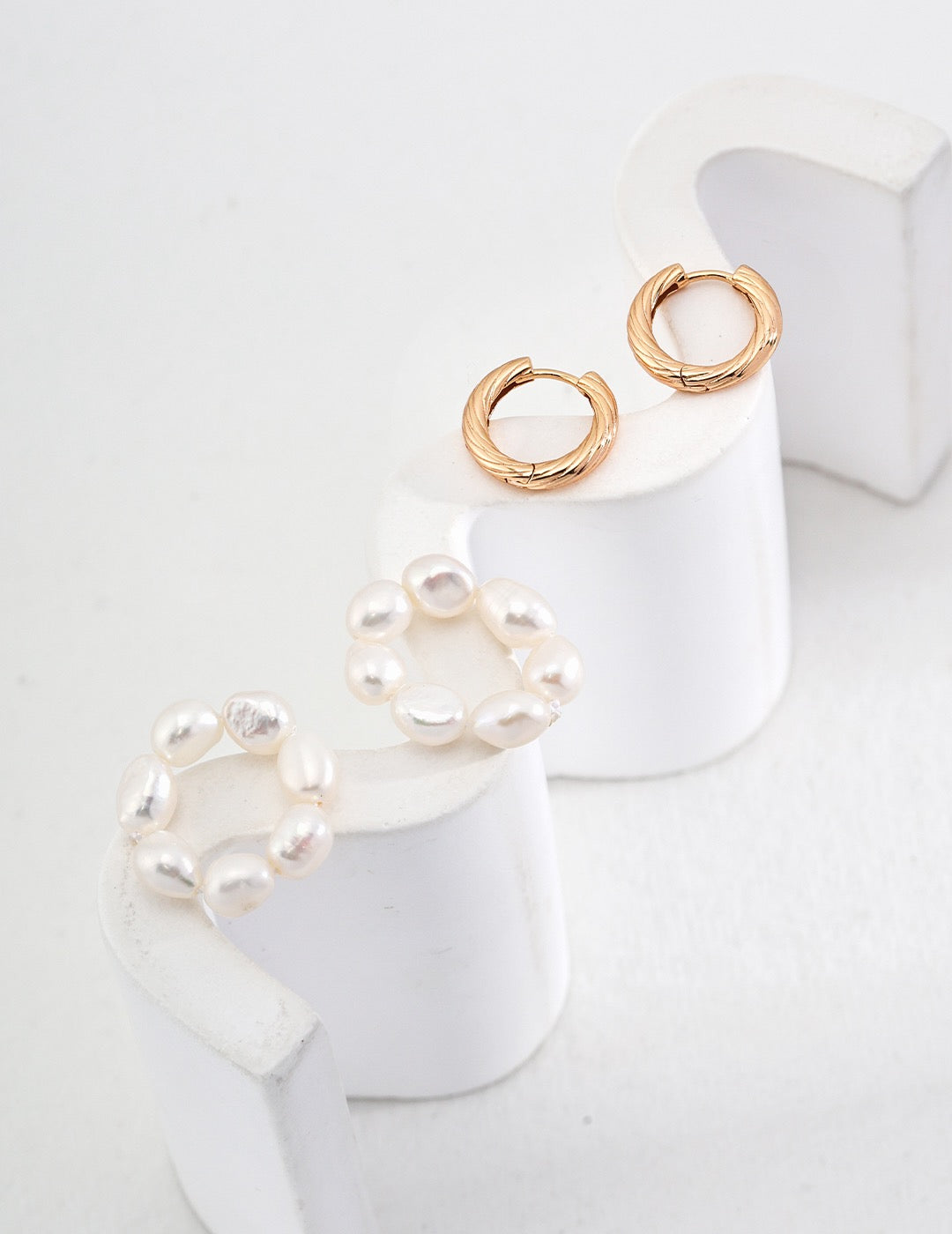 Golden Pearl Convertible Earrings