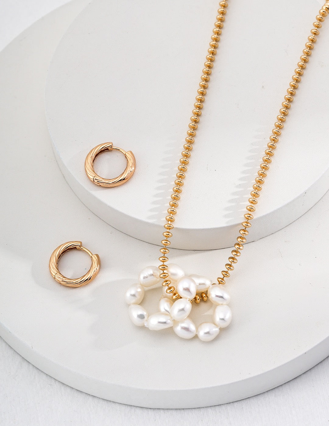 Golden Pearl Convertible Earrings