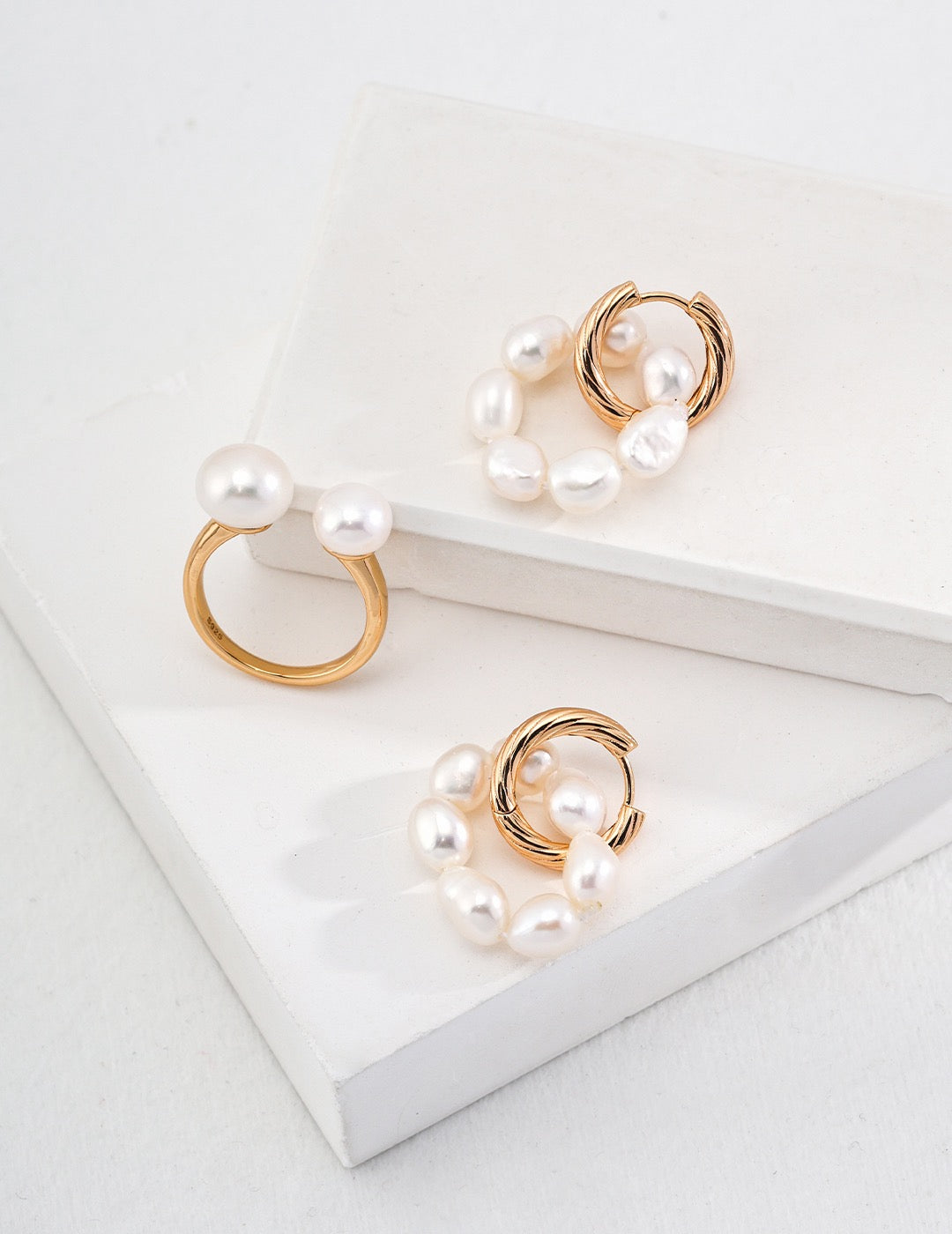 Golden Pearl Convertible Earrings