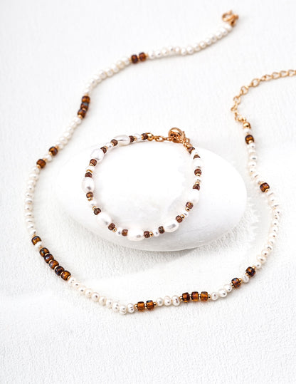 Amber Glow Pearl Set