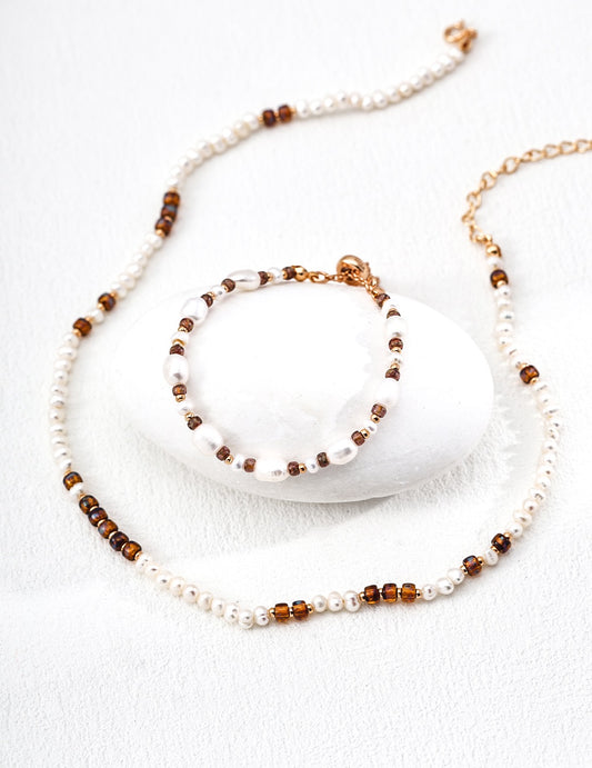 Amber Glow Pearl Set