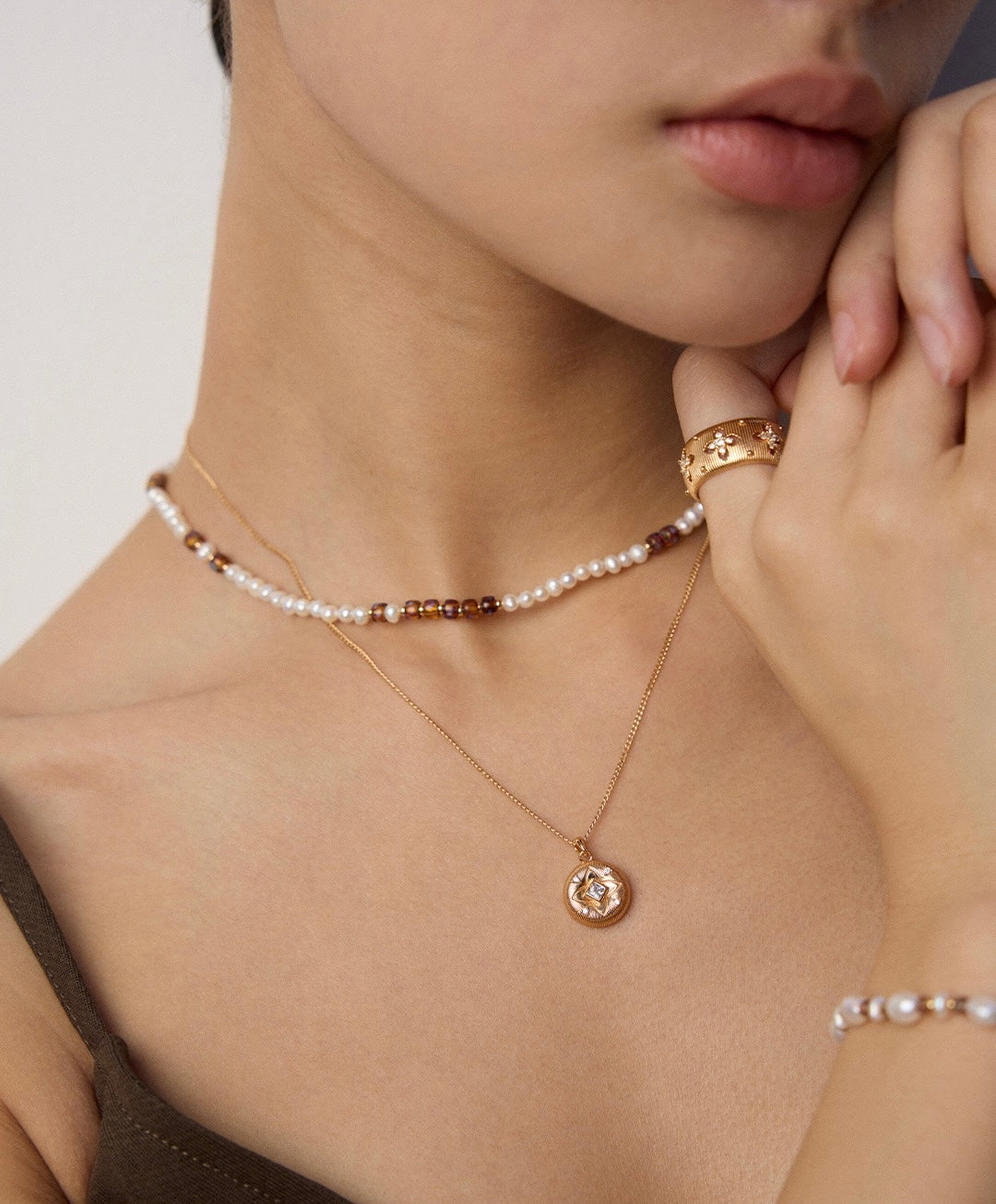 Amber Glow Pearl Set