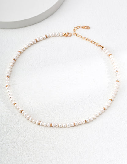 Vintage Gold Freshwater Pearl Necklace