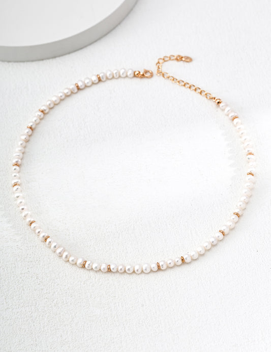 Vintage Gold Freshwater Pearl Necklace