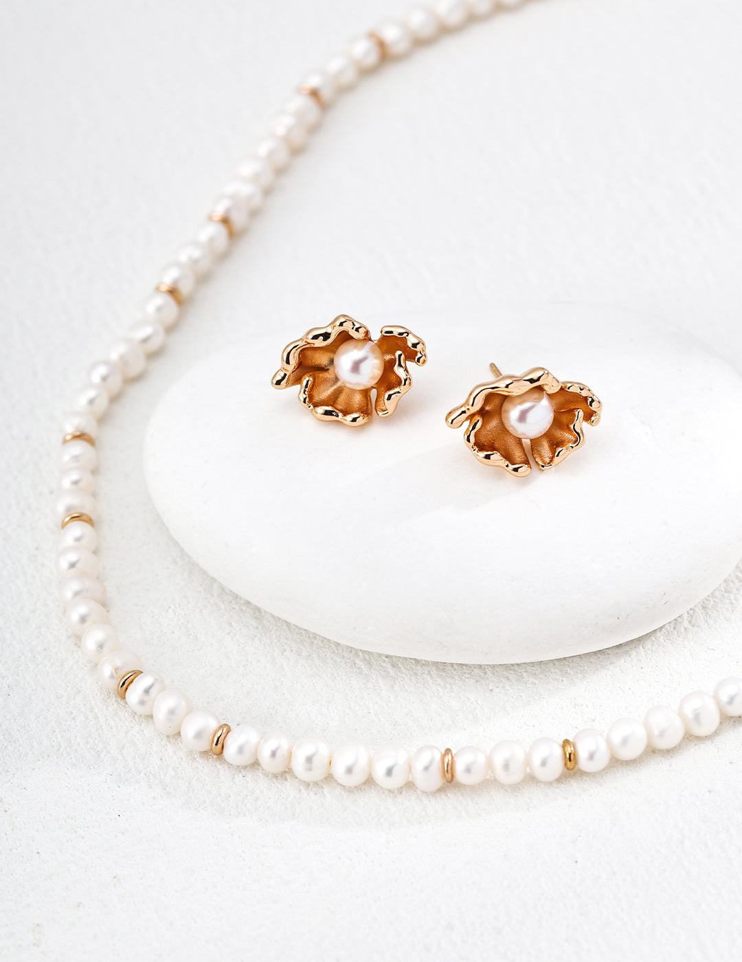 Vintage Gold Freshwater Pearl Necklace