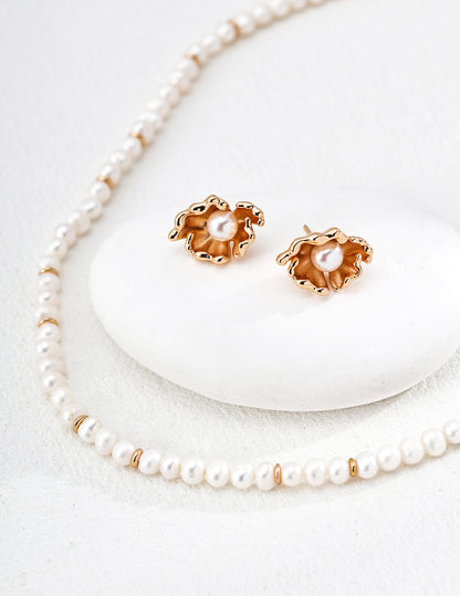 Vintage Gold Freshwater Pearl Necklace