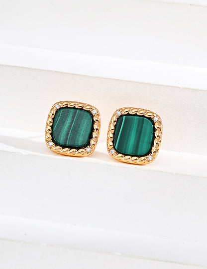 Timeless Malachite & Gold Jewelry Set