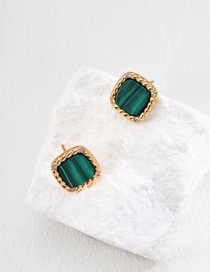 Timeless Malachite & Gold Jewelry Set